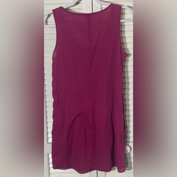 Patagonia Fushia Sleeveless Dress, Size S, 100% Organic Cotton, Pockets - Picture 2 of 5